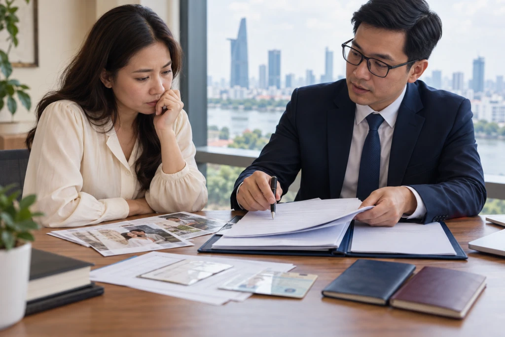 Divorce from a foreign national who is missing or whose whereabouts are unknown. — document preparation and legal review